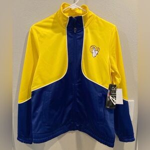 Los Angeles Rams Bling Full-Zip Track Jacket Size Medium New With Tags